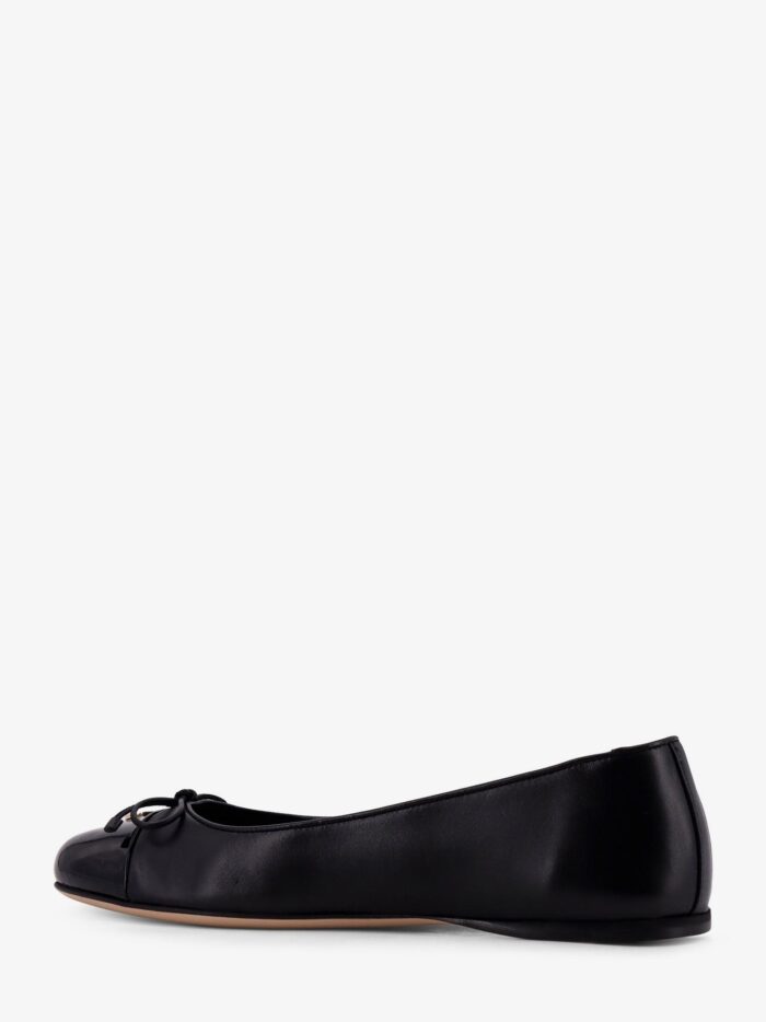 Gucci Leather Ballerinas With Patent Leather Detail