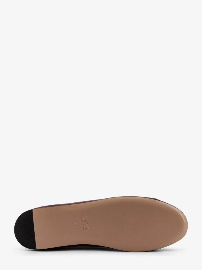 Gucci Leather Ballerinas With Patent Leather Details