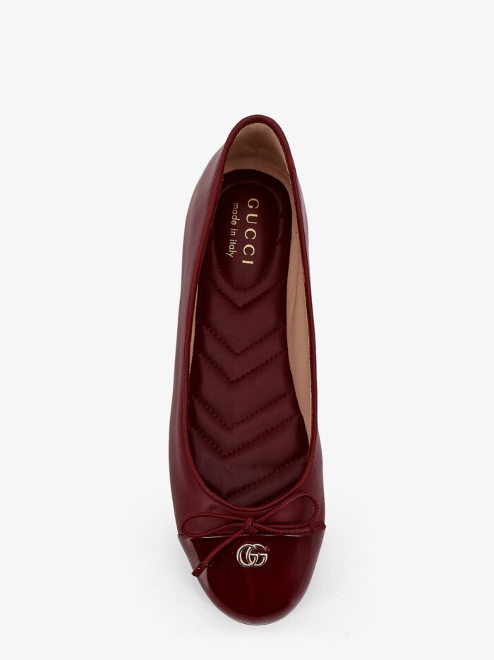 Gucci Leather Ballerinas With Patent Leather Details