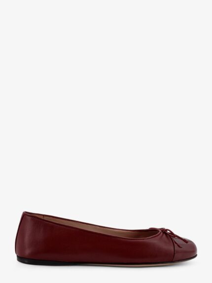 Gucci Leather Ballerinas With Patent Leather Details