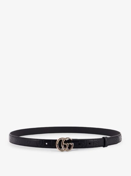 Gucci Leather Belt With All-over GG Logo