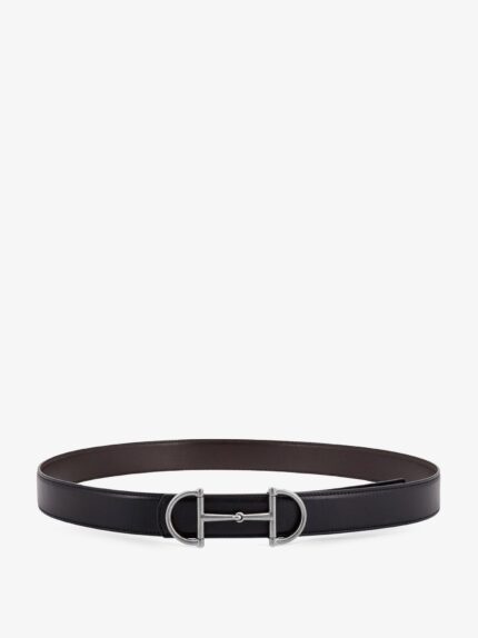 Gucci Leather Belt With Metal Horsebit Buckle