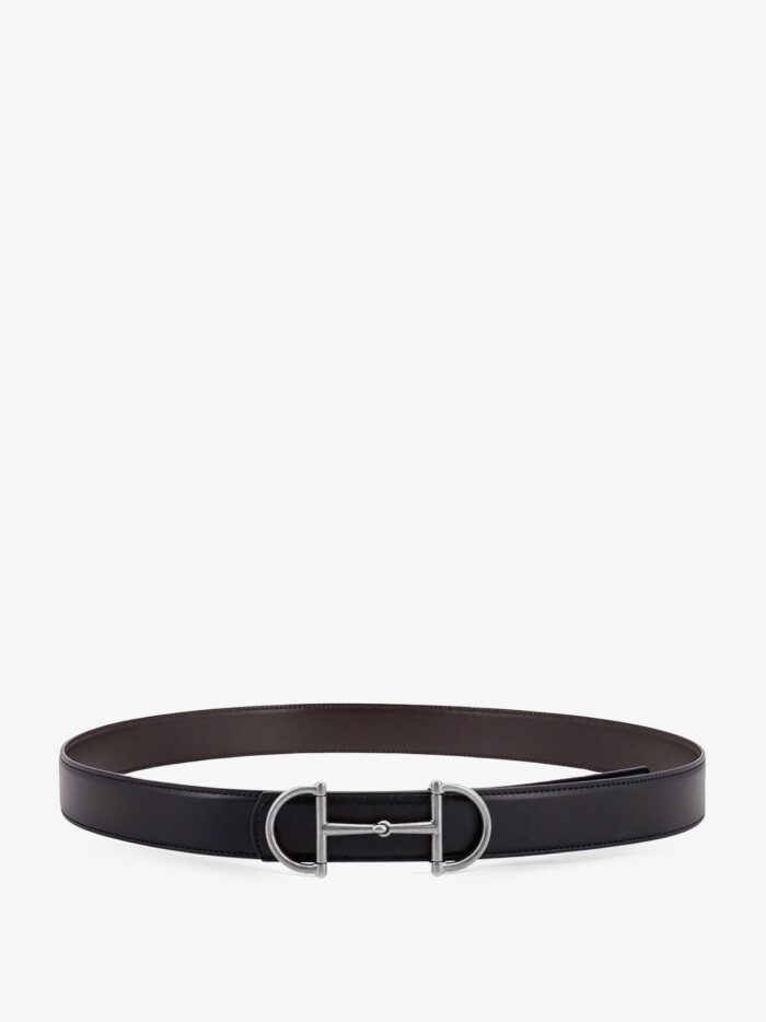 Gucci Leather Belt With Metal Horsebit Buckle
