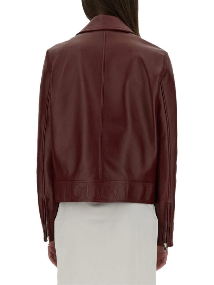 Gucci LEATHER BIKER JACKET