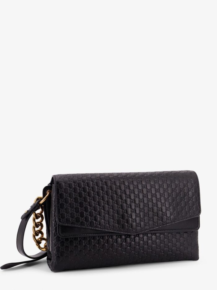 Gucci Leather Crossbody Bag With Embossed GG Motif