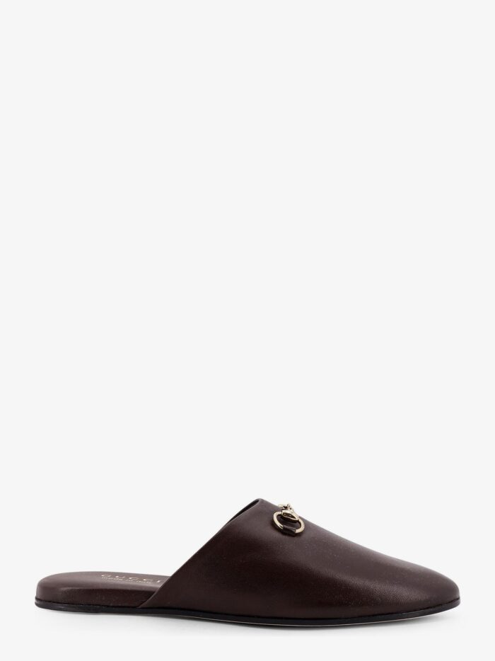 gucci leather mule with horsebit Gucci Leather Mule With Horsebit