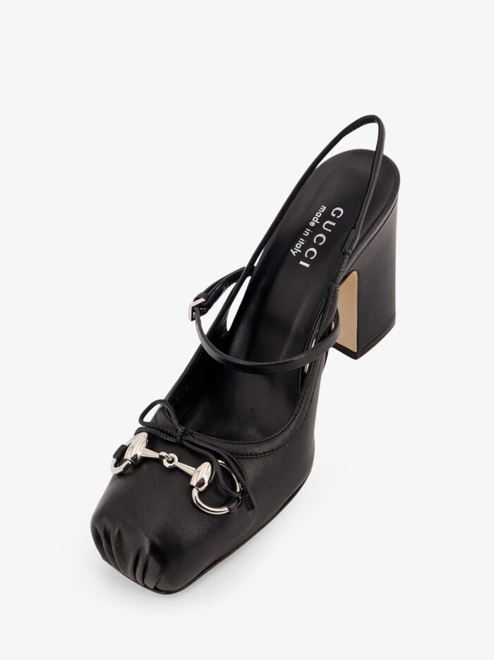 gucci leather pumps with metal horsebit detail Gucci Leather Pumps With Metal Horsebit Detail