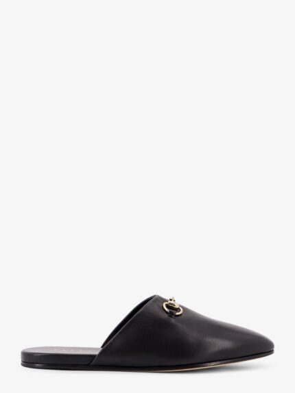 Gucci Leather Sabot With Horsebit