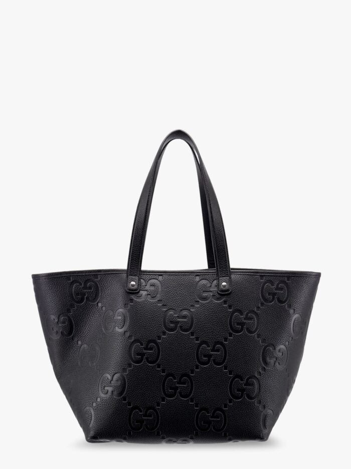 Gucci Leather Shopping Bag With Jumbo Gg Motif