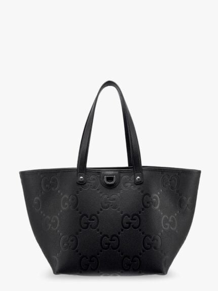 Gucci Leather Shopping Bag With Jumbo Gg Motif