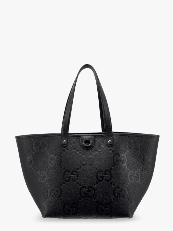 Gucci Leather Shopping Bag With Jumbo Gg Motif