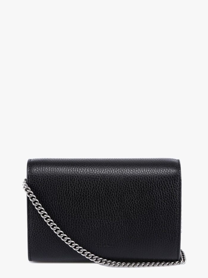 Gucci Leather Shoulder Bag With Iconic Tiger Heads Buckle