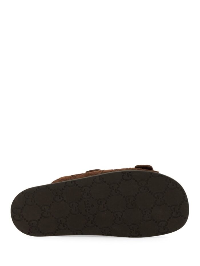 Gucci LEATHER SLIDER SANDAL