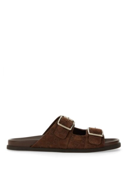 Gucci LEATHER SLIDER SANDAL