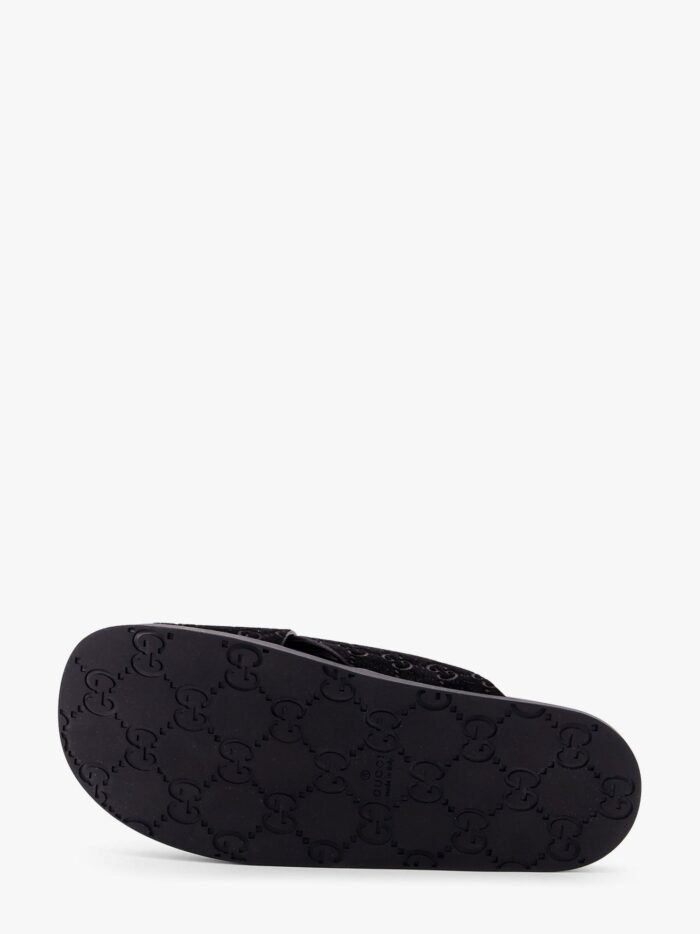 Gucci Leather Slides With All-over GG Motif