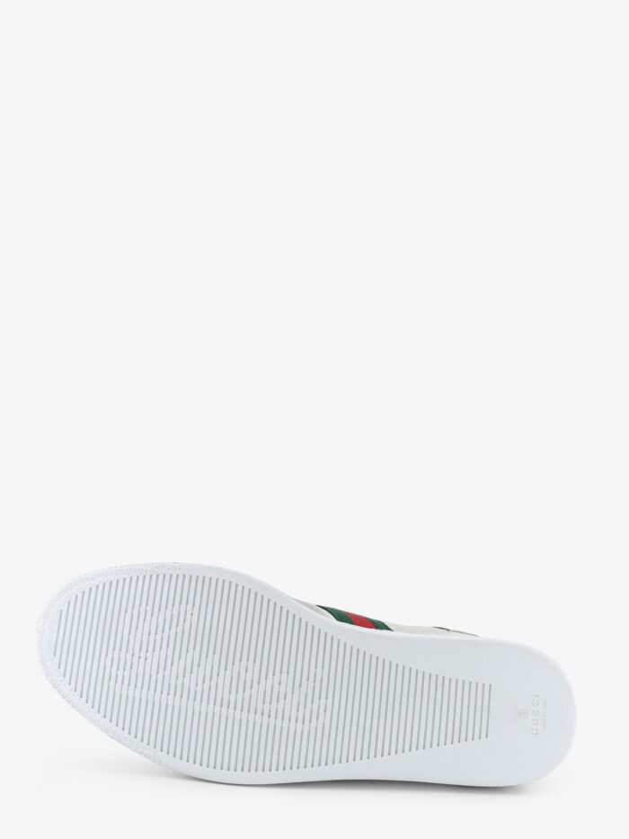 Gucci Leather Sneakers With Web Detail On The Side