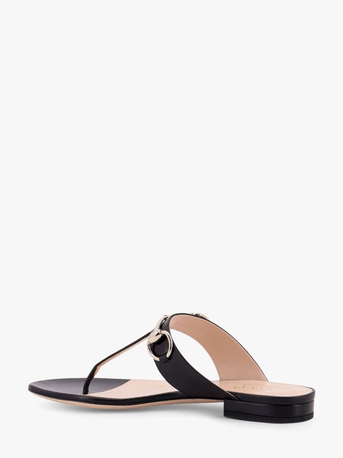 Gucci Leather Thong Sandals With Iconic Horsebit