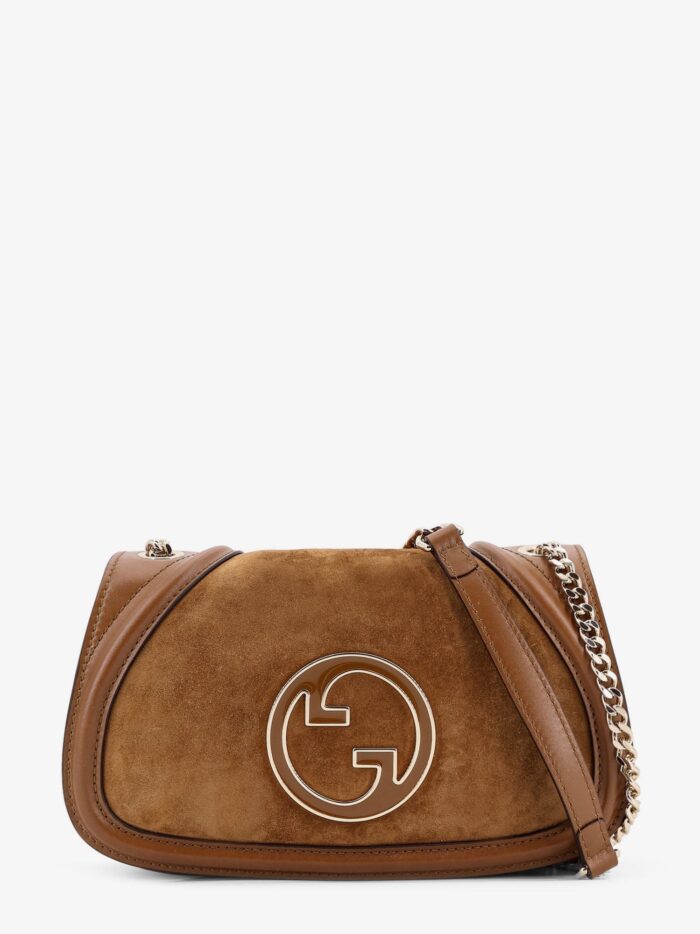 gucci medium blondie suede and leather shoulder bag Gucci Medium Blondie Suede And Leather Shoulder Bag