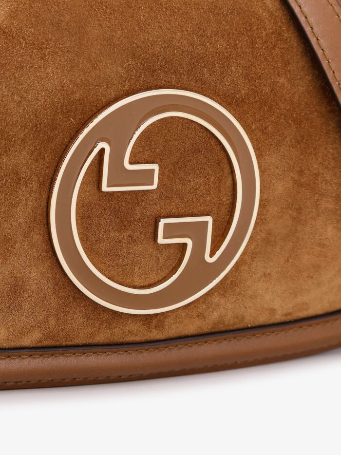 Gucci Medium Blondie Suede And Leather Shoulder Bag