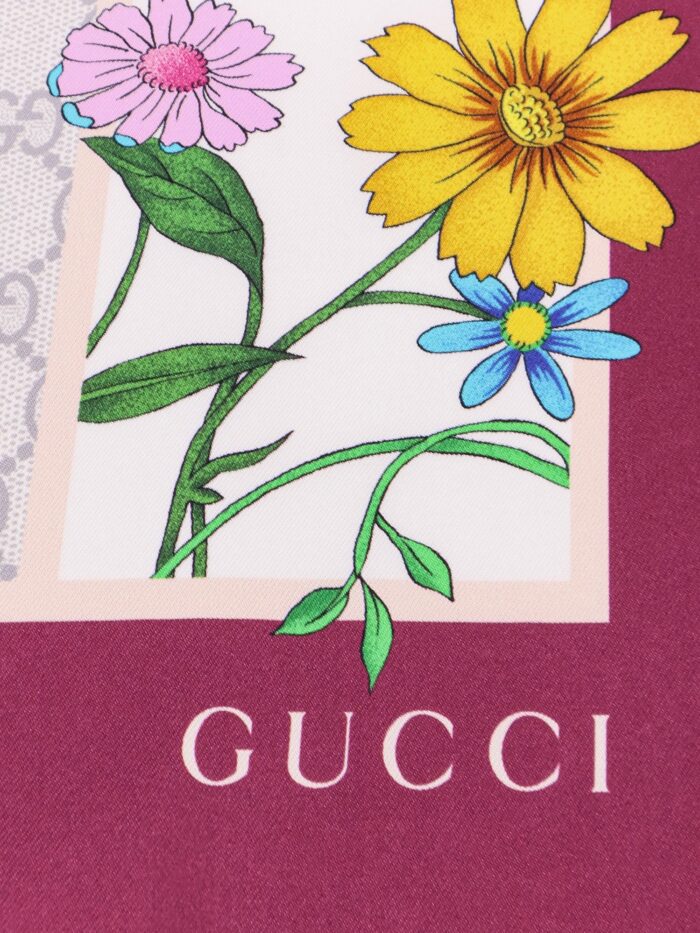 Gucci Mini Block Flora Silk Foulard