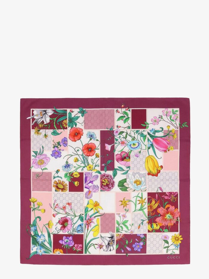 gucci mini block flora silk foulard Gucci Mini Block Flora Silk Foulard