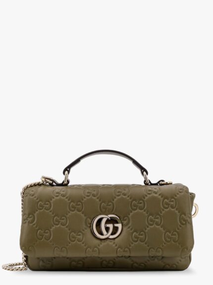 Gucci Mini Gg Milano Leather Handbag With All-over Gg Motif