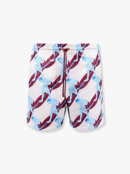 Gucci Nylon Swim Trunk With Surfer Print