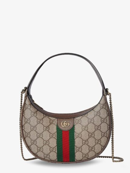 Gucci Ophidia GG Fabric And Leather Shoulder Bag