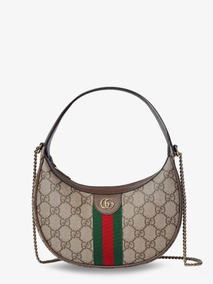 gucci ophidia gg fabric and leather shoulder bag Gucci Ophidia GG Fabric And Leather Shoulder Bag