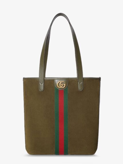 Gucci Ophidia Suede And Leather Shopping Bag