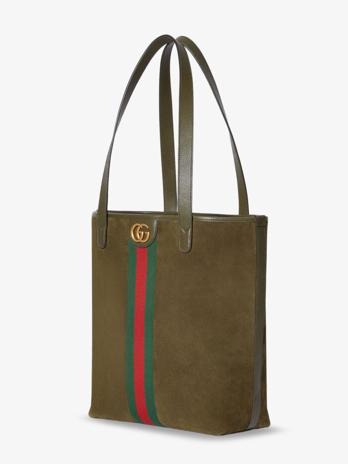 Gucci Ophidia Suede And Leather Shopping Bag