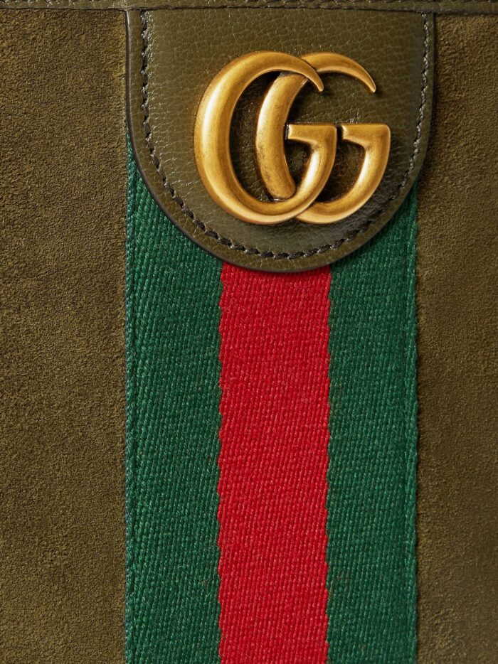 Gucci Ophidia Suede And Leather Shopping Bag