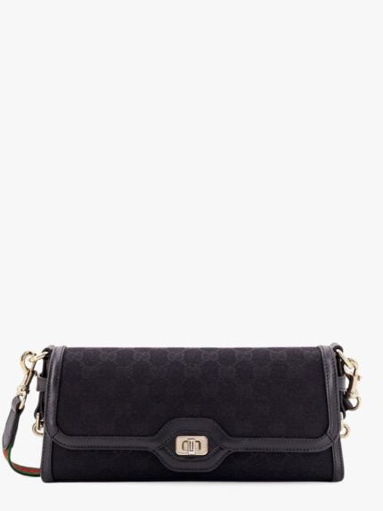 Gucci Original Gg And Leather Shoulder Bag