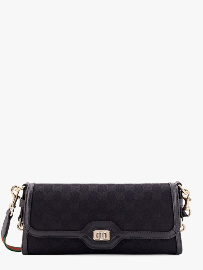Gucci Original Gg And Leather Shoulder Bag