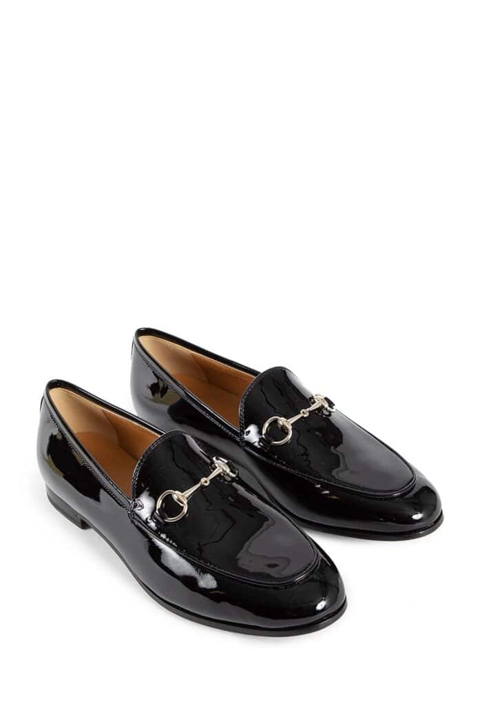 GUCCI Patent Leather Jordaan Loafers