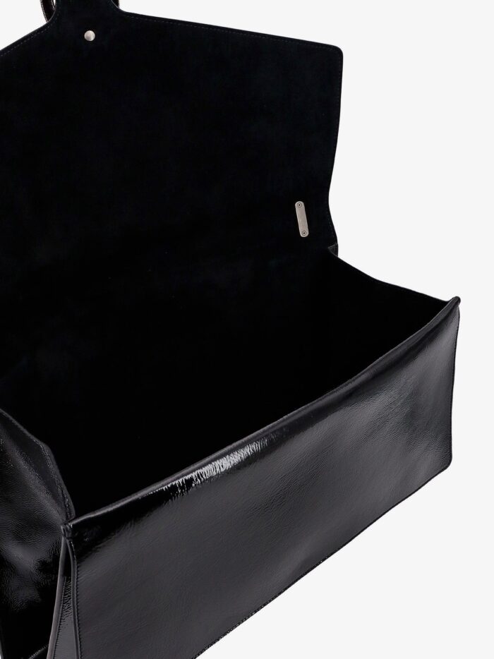 Gucci Patent Leather Shoulder Bag With Iconic Tiger's Head