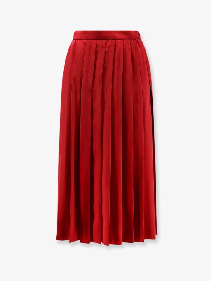 gucci pleated silk midi skirt Gucci Pleated Silk Midi Skirt