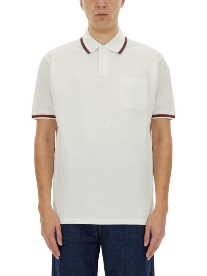 Gucci POLO SHIRT WITH EMBROIDERY