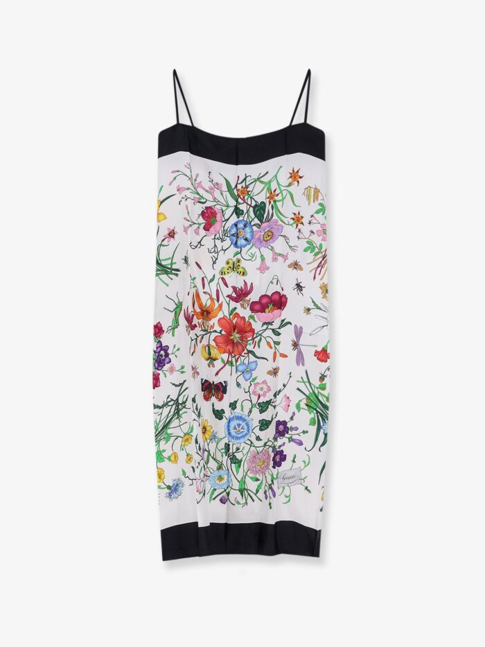 gucci primavera dress with gucci flora print Gucci Primavera Dress With Gucci Flora Print