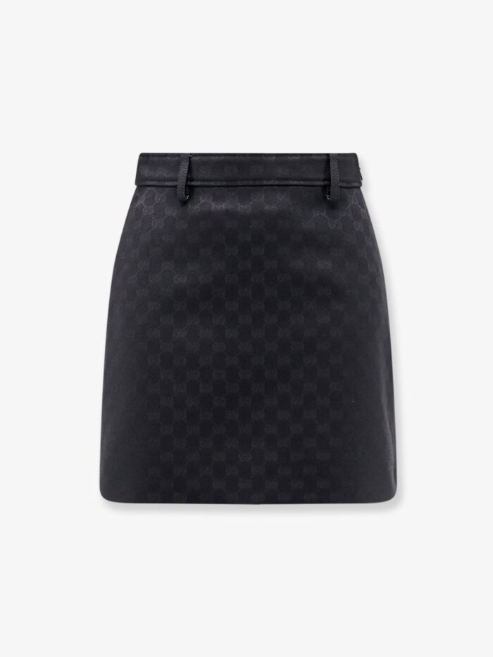 gucci primavera gg cotton blend mini skirt Gucci Primavera GG Cotton Blend Mini Skirt