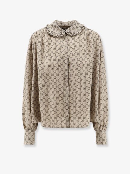 Gucci Primavera Silk Shirt With GG Print