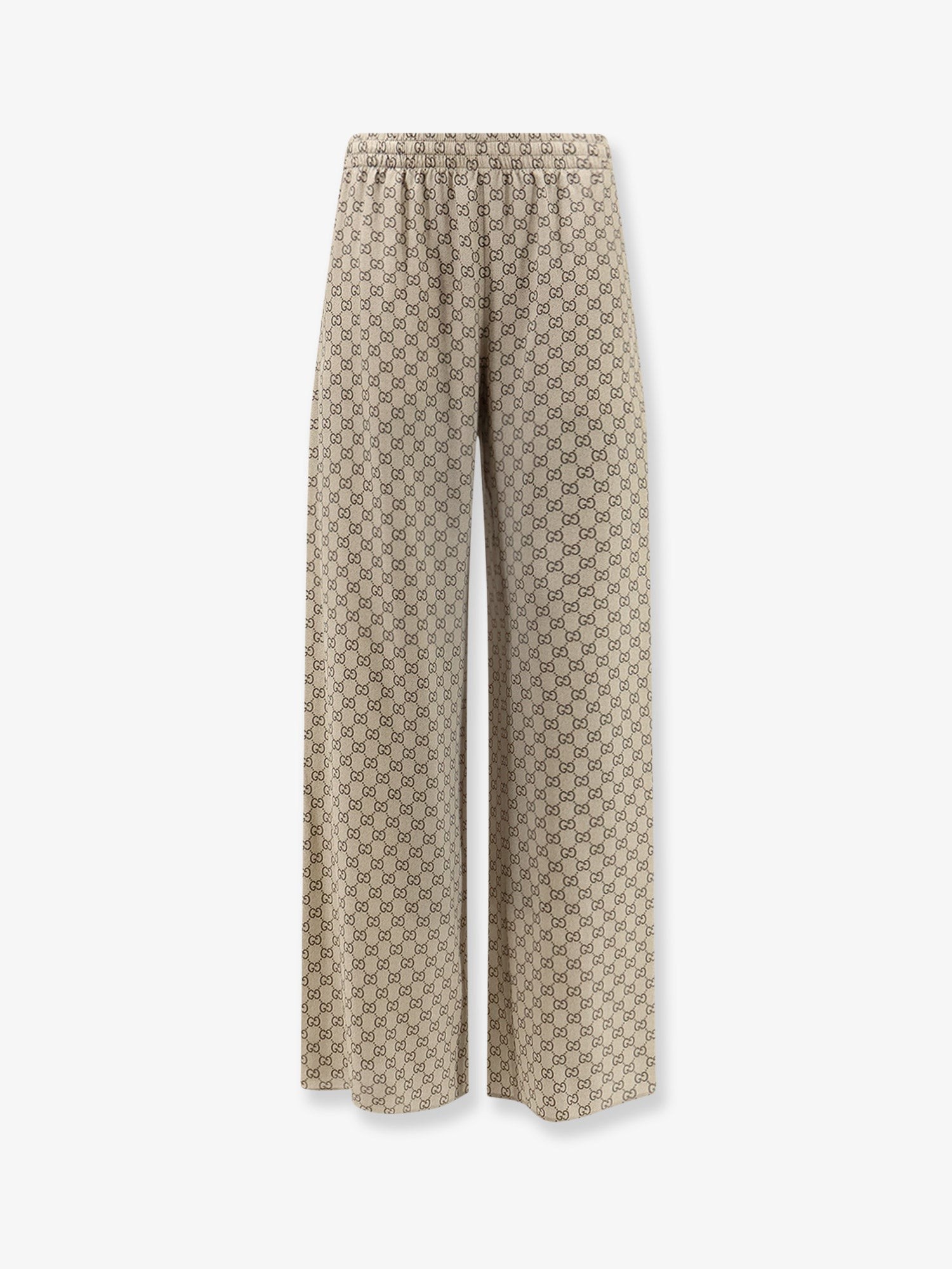Gucci Primavera Silk Trousers With GG Print