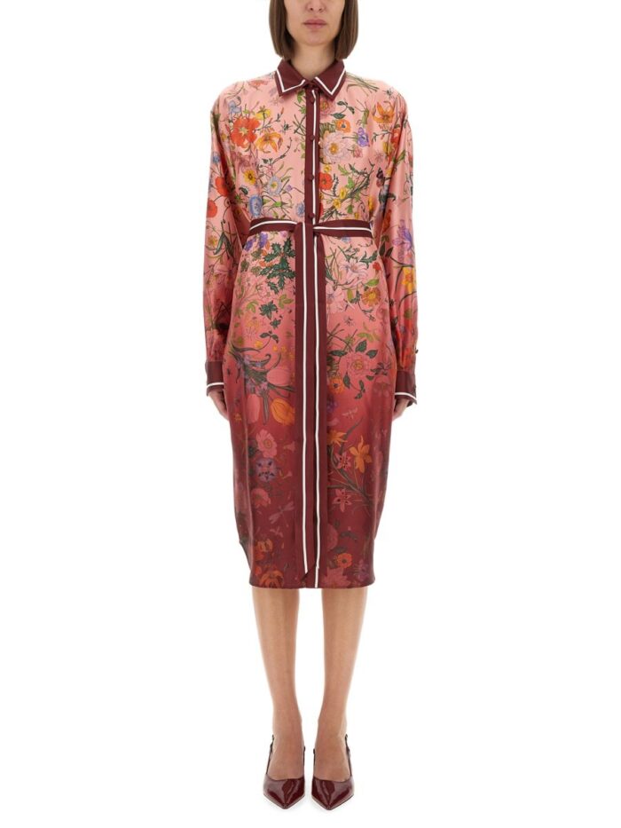 Gucci PRINTED CHEMISIER DRESS