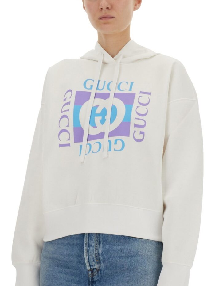 Gucci PRINTED COTTON HOODIE