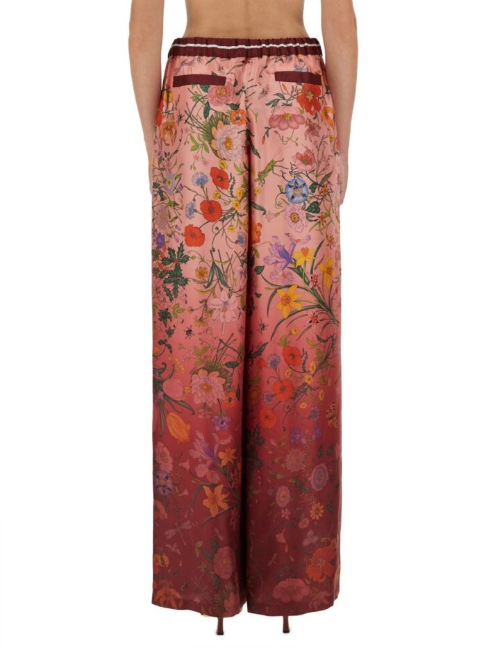 Gucci PRINTED SILK PANTS