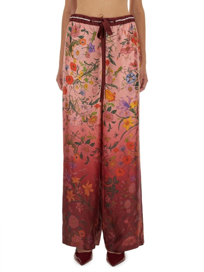 Gucci PRINTED SILK PANTS