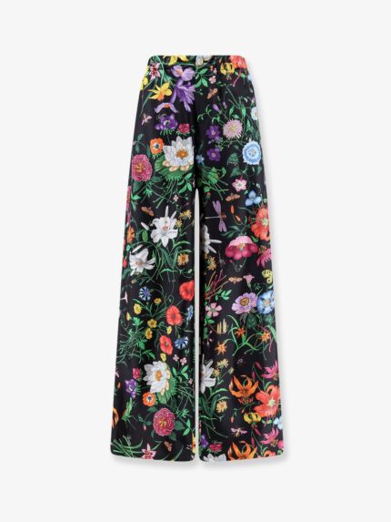 Gucci Printed Silk Trousers