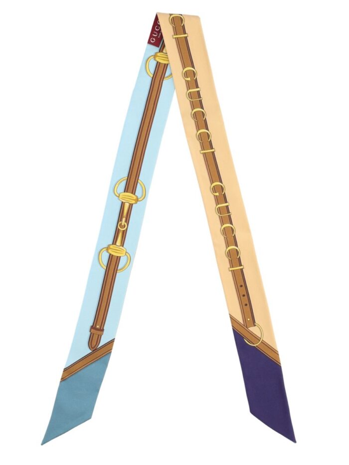 Gucci PRINTED SILK TWILL RIBBON