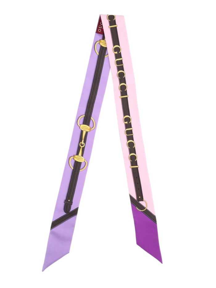 Gucci PRINTED SILK TWILL RIBBON