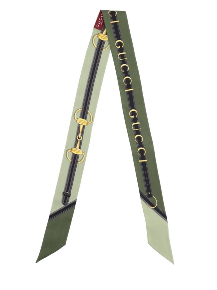 Gucci PRINTED SILK TWILL RIBBON